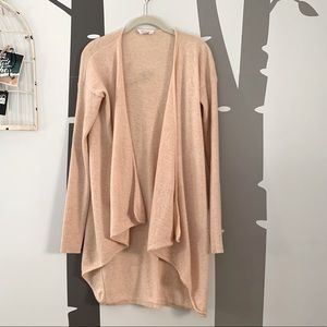 NWOT! Korye Open Front waterfall cardigan in Oatmeal. Size SMALL